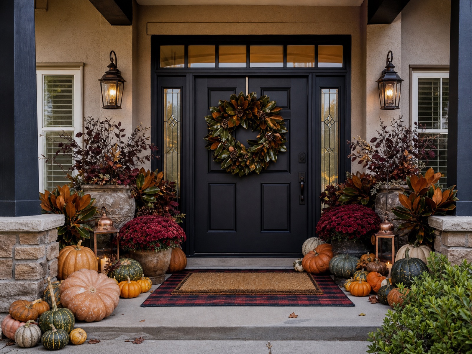AI-generated Fall porch decorating concept by Porch & Parlor of Reno